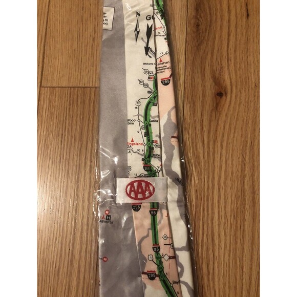 Men's Silk Neck Tie I-95 Silk Florida Georgia Theme AAA New - Picture 4 of 4